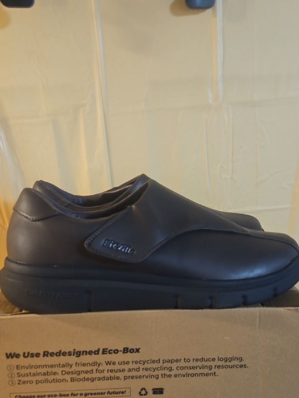 FitVille Diabetic Shoes for Men Dress Shoes Casual Slip on: BROWN: NEW: Sz 15W